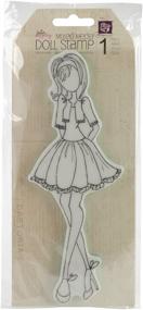 img 1 attached to 👗 Prima Marketing Mixed Media Doll Cling Rubber Stamps - Bolero Sweater Doll