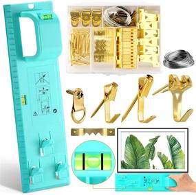 img 4 attached to 🔨 Complete Picture Hanging Tool Kit: 105-Piece Heavy Duty Hanger Set with Level Ruler, Bubble Positioning, and Nail Measuring for Frames and Mirrors