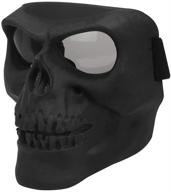 👻 flantor spooky skull face mask: next-gen protection for airsoft, paintball, motor racing, and more with polarized lens logo
