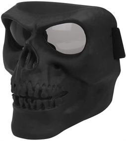 img 4 attached to 👻 Flantor Spooky Skull Face Mask: Next-Gen Protection for Airsoft, Paintball, Motor Racing, and More with Polarized Lens