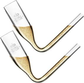 img 4 attached to 🥂 Champagne Shooter: Unconventional Bachelorette Party Favors & Engagement Gifts - Fun Drinking Games for Adults! Plastic Champagne Bong Style Glasses, 6 oz. 2-Pc Set