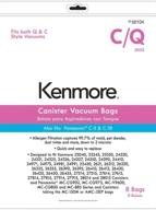 🔍 kenmore type c and q vacuum bag – 8-pack oem part | alternative 50104 bag replacement логотип