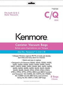 img 2 attached to 🔍 Kenmore Type C and Q Vacuum Bag – 8-Pack OEM Part | Alternative 50104 Bag Replacement