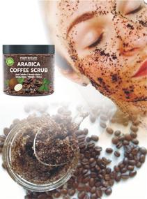 img 2 attached to Organic Arabica Coffee Scrub with Coconut, Shea Butter - Ideal for Acne, Anti-Cellulite, Stretch Marks, Spider Veins, Varicose Veins & Eczema Treatment