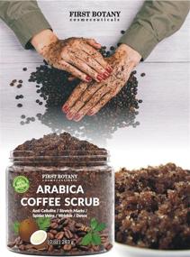 img 3 attached to Organic Arabica Coffee Scrub with Coconut, Shea Butter - Ideal for Acne, Anti-Cellulite, Stretch Marks, Spider Veins, Varicose Veins & Eczema Treatment