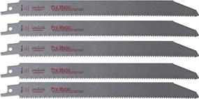 img 4 attached to 🔪 5-Pack Bi-Metal Long Lasting Reciprocating Saw Blades (18 TPI) - 9-Inch Thick Metal Cutting (HSS Teeth Bonded to HCS Body)