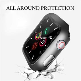 img 3 attached to Чехол YMHML для Apple Watch 42 мм серии 3/2/1: тонкий бампер с защитным стеклом для экрана - полностью покрывающий жесткий чехол для аксессуаров iWatch