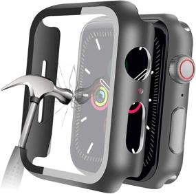 img 4 attached to Чехол YMHML для Apple Watch 42 мм серии 3/2/1: тонкий бампер с защитным стеклом для экрана - полностью покрывающий жесткий чехол для аксессуаров iWatch