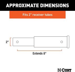 img 3 attached to 🚗 CURT 45791 Удлинитель фаркопа - длина 8 дюймов, приемник 2 дюйма, грузоподъемность 3 500 фунтов.