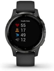 img 2 attached to 🕒 Garmin Vivoactive 4S GPS Smartwatch: Music, Fitness Tracking, Health Monitoring (Black/Slate) 010-02172-11 4 S Bundle + Support Extension