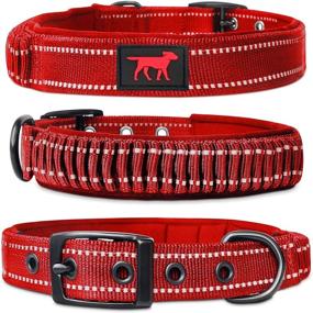 img 4 attached to 🐶 Tough Pupper Heavy-Duty Dog Collar with Handle - Ballistic Nylon, Padded Reflective Collar, Adjustable Stainless Steel Hardware - Convenient Sizing for All Breeds