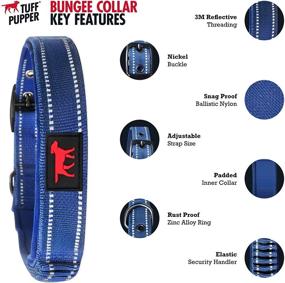 img 1 attached to 🐶 Tough Pupper Heavy-Duty Dog Collar with Handle - Ballistic Nylon, Padded Reflective Collar, Adjustable Stainless Steel Hardware - Convenient Sizing for All Breeds