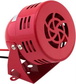 img 4 attached to Compact 12V Vixen Horns Electric Motor Driven Horn/Alarm/Siren (Air Raid) - Vibrant Red VXS-9050C