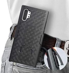 img 2 attached to Aduro Cell Phone Holsters for Samsung Galaxy Note 📱 10 Plus - Case Protector with Belt-Clip and Built-in Kickstand