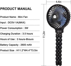 img 2 attached to 👶 HomeLifairy Stroller Fan Clip On - Portable and Rechargeable Mini Handheld Fan for Baby - Ideal Stroller Accessories for Crib, Car Rides & More!