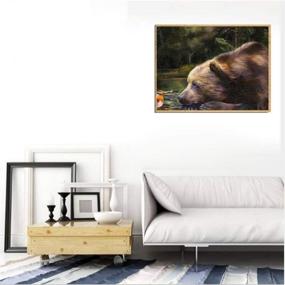 img 2 attached to 🎨 Enhance Your Home Decor with AxiEr DIY 5D Diamond Painting Kit - Full Drill, Bear Design, 15.7x11.8in - Perfect Gift for Adults