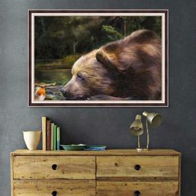 img 1 attached to 🎨 Enhance Your Home Decor with AxiEr DIY 5D Diamond Painting Kit - Full Drill, Bear Design, 15.7x11.8in - Perfect Gift for Adults