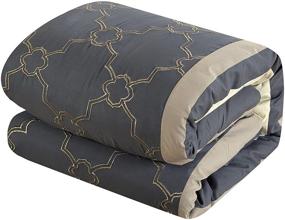 img 2 attached to 🛏️ Chic Home CS2826-AN Camilia 16 Piece Bed in A Bag Comforter Set, Queen, Off- White - Exceptional Queen-Sized Comforter Set for a Stylish Bedroom Makeover