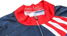 img 2 attached to USA Style Cycling Jersey: Short Sleeve Bike Tops with Reflective Stripe & Pocket