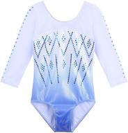 🤸 tfjh e girls gymnastic leotard: sparkling sequin mesh dancewear for ages 3-12 – perfect for practice & tumbling! logo