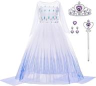 itvti girls princess costume halloween cosplay birthday party dress up 3-12 years - white логотип