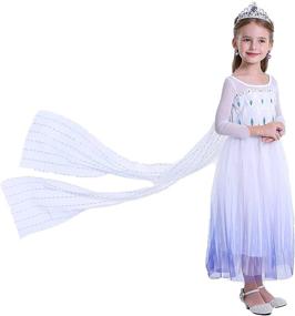 img 1 attached to ITVTi Girls Princess Costume Halloween Cosplay Birthday Party Dress Up 3-12 Years - White