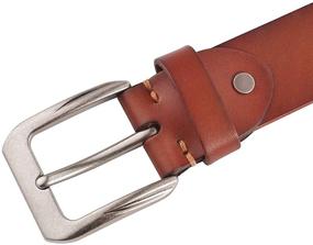 img 1 attached to 🕰️ Timeless Style: Genuine Leather Antique Buckle Men's Accessories for Casual Elegance