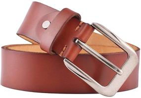 img 3 attached to 🕰️ Timeless Style: Genuine Leather Antique Buckle Men's Accessories for Casual Elegance