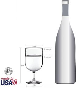 img 1 attached to Space-Saving Clear Plastic Wine 🍷 Stems: Stackable Set of 8, 8-Ounce Glasses