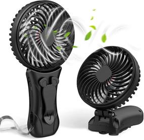 img 4 attached to 🔋 Dr. Prepare Waist Clip-on Portable Mini Personal Fan - Hands-free Belt Fan for Travel, Camping, Outdoors - 180° Foldable Desk Power Fan with 3 Speeds, 16H Working Time - 4400mAh Battery Operated, Small Rechargeable Fan with Necklace/Handheld Option