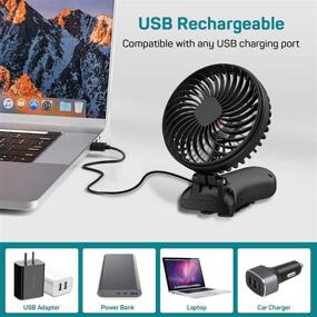 img 1 attached to 🔋 Dr. Prepare Waist Clip-on Portable Mini Personal Fan - Hands-free Belt Fan for Travel, Camping, Outdoors - 180° Foldable Desk Power Fan with 3 Speeds, 16H Working Time - 4400mAh Battery Operated, Small Rechargeable Fan with Necklace/Handheld Option