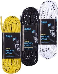 img 1 attached to 🏒 European-Made Kaps Professional Ice Hockey Skate Laces - Quality Cotton, Waxed for Inline Roller Blading and Skating