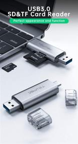 img 4 attached to Переносной считыватель карт памяти Tewmsc USB Type C: адаптер памяти USB 3.0 OTG для TF, SD, Micro SD, SDXC, SDHC, MMC, RS-MMC, Micro SDXC, Micro SDHC, карт UHS-I