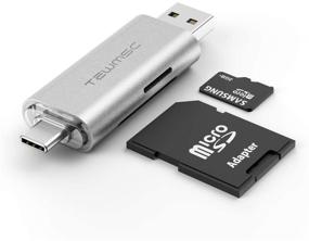 img 3 attached to Portable Tewmsc USB Type C SD Card Reader: USB 3.0 OTG Memory Card Adapter for TF, SD, Micro SD, SDXC, SDHC, MMC, RS-MMC, Micro SDXC, Micro SDHC, UHS-I Card