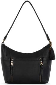 img 1 attached to 👜 The Sak Collective Keira Hobo: Sleek Leather Shoulder Bag for Effortless Style