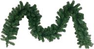 🎄 uheng 9ft 10in christmas decorations garland - green artificial spruce wreath, xmas tree vine with thick floral ornaments for mantel stairs wall front door room logo