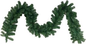 img 4 attached to 🎄 Uheng 9ft 10in Christmas Decorations Garland - Green Artificial Spruce Wreath, Xmas Tree Vine with Thick Floral Ornaments for Mantel Stairs Wall Front Door Room
