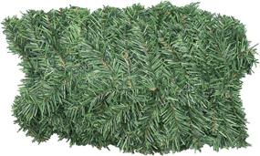 img 2 attached to 🎄 Uheng 9ft 10in Christmas Decorations Garland - Green Artificial Spruce Wreath, Xmas Tree Vine with Thick Floral Ornaments for Mantel Stairs Wall Front Door Room