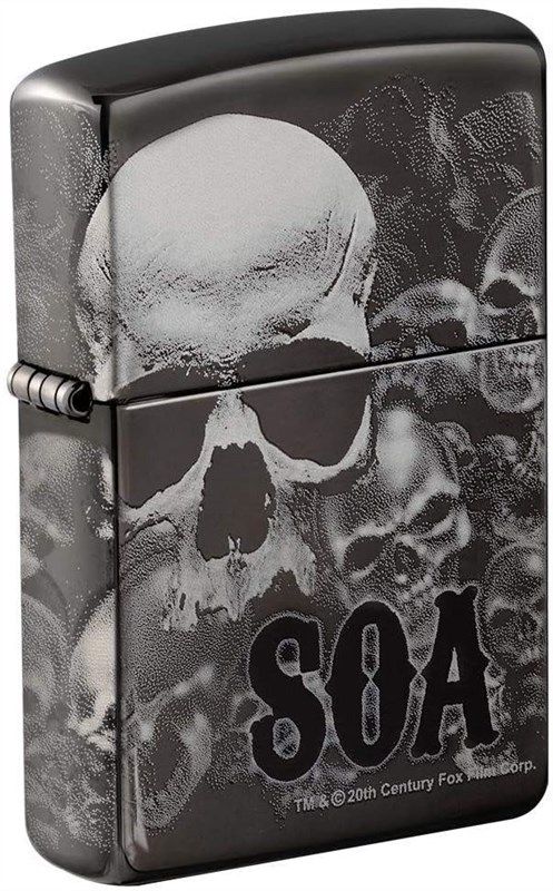 zippo anarchy skulls pocket lighter 로고
