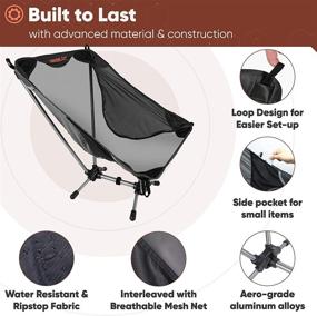 img 1 attached to 🪑 YIZI LITE Ultralight Camping Chair: 750g Lightweight Backpacking Chair for Hiking and Camping, Compact & Foldable Design
