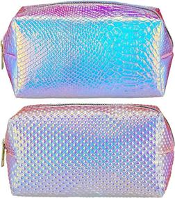 img 4 attached to Holographic Iridescent Organizer Waterproof Toiletries