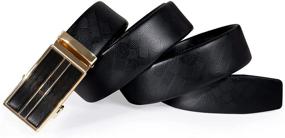 img 1 attached to Leather Ratchet Automatic Comfortable Adjustable Men's Accessories in Belts