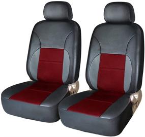 img 4 attached to AUTO HIGH Car Seat Covers For Front Seats Only Interior Accessories and Seat Covers & Accessories