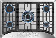🔥 empava 30 inch gas stove cooktop - 5 sealed burners, ng/lpg convertible, stainless steel, silver logo