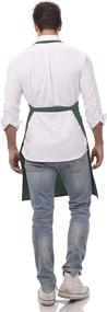 img 3 attached to 👨 Hunter Green Chef Works Unisex Butcher Apron - 34" L x 24" W - Apparel Accessories