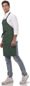 img 2 attached to 👨 Hunter Green Chef Works Unisex Butcher Apron - 34" L x 24" W - Apparel Accessories