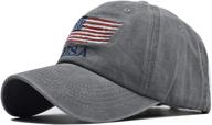 🧢 vintage american flag hats: washed distressed cotton dad hat baseball cap - adjustable trucker unisex style headwear логотип