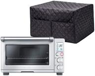 large smart oven cover, convection toaster oven cover, square kitchen appliance cover, 16.9”lx16.1”wx10.6”h, diamond collection kitchen appliance case with two big pockets, year-round protection for your appliance (black) логотип