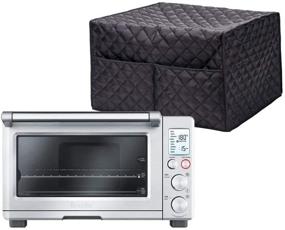 img 4 attached to Large Smart Oven Cover, Convection Toaster Oven Cover, Square Kitchen Appliance Cover, 16.9”Lx16.1”Wx10.6”H, Diamond Collection Kitchen Appliance Case With Two Big Pockets, Year-Round Protection for Your Appliance (Black)