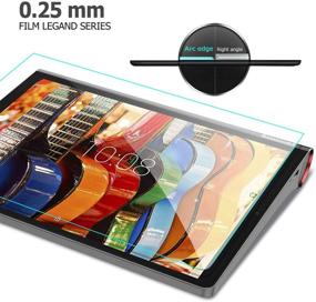 img 2 attached to 📱 Приведенное закаленное стекло для защиты экрана для планшета Lenovo Yoga Smart Tab YT-X705F - твердость 9H, без пузырей, высокая чувствительность - 10,1 дюйма